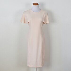Calvin Klein Flutter Sleeve Sheath Dress Light Pink - 4